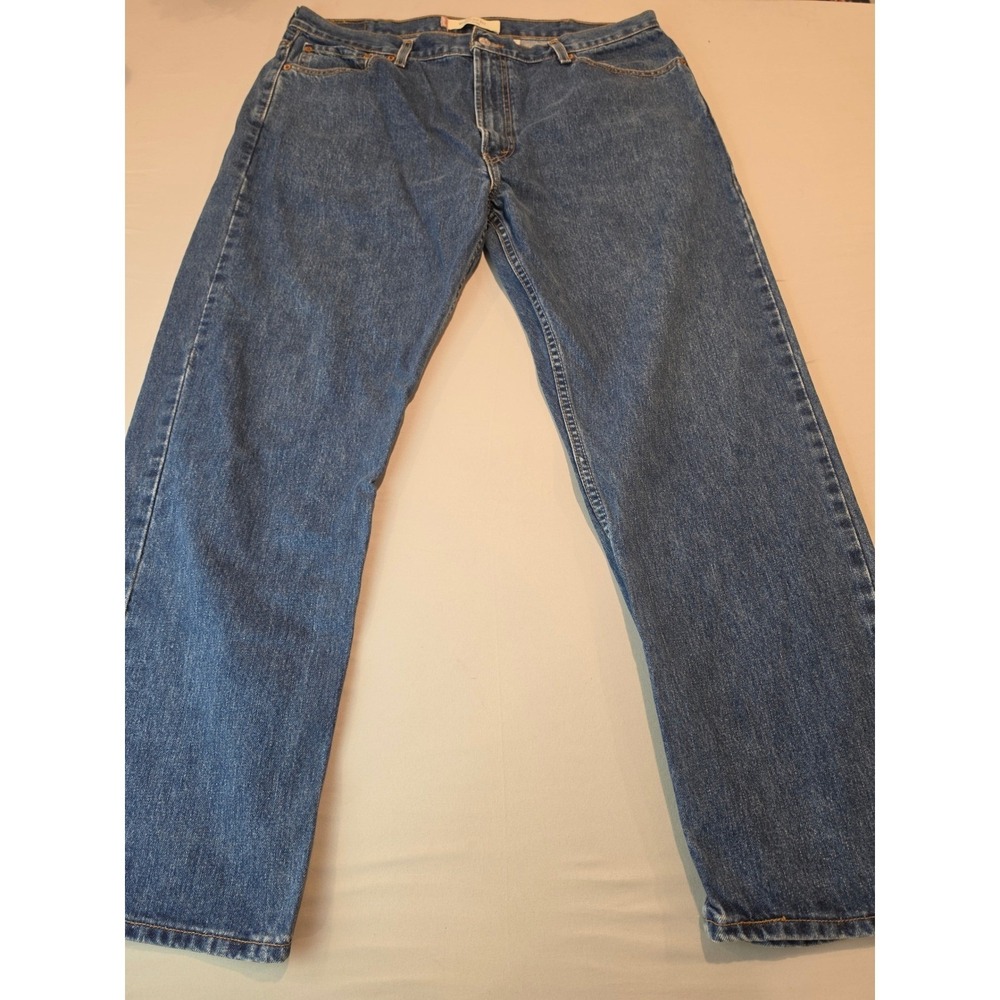 Levis 505 Regular Fit Jeans Mens 40x30 Blue Medium Wash Straight Leg Denim 0797‎